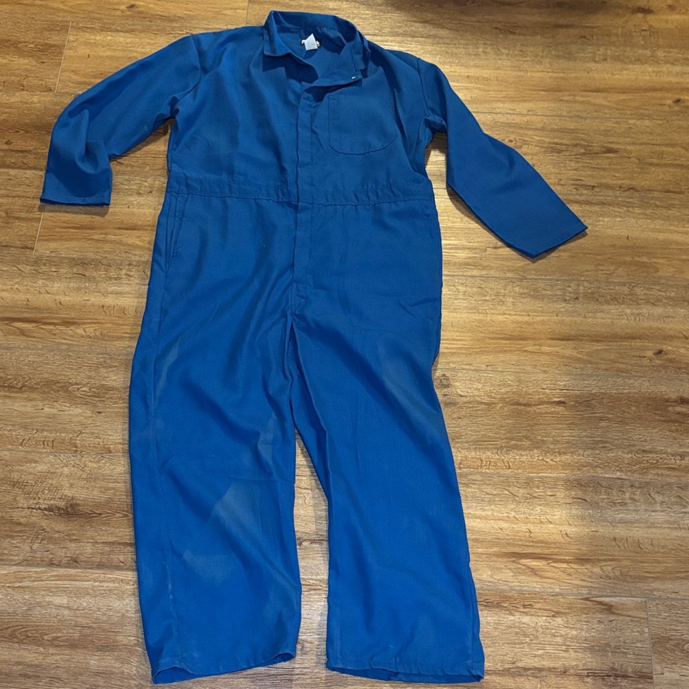 FR Blue Long-Sleeve Overalls Coverall 50 Regular